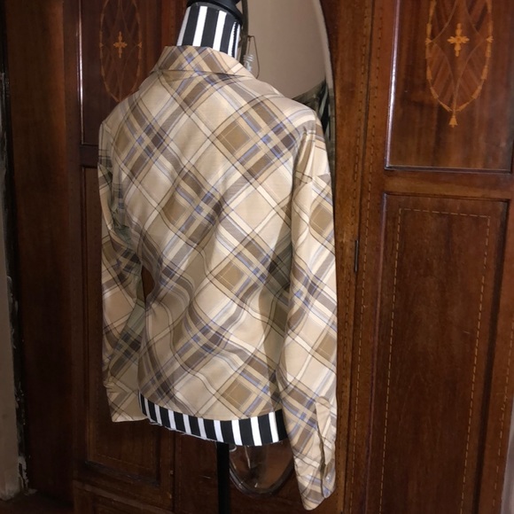 Lauren Ralph Lauren Plaid Wrap Blouse Small - Picture 6 of 9